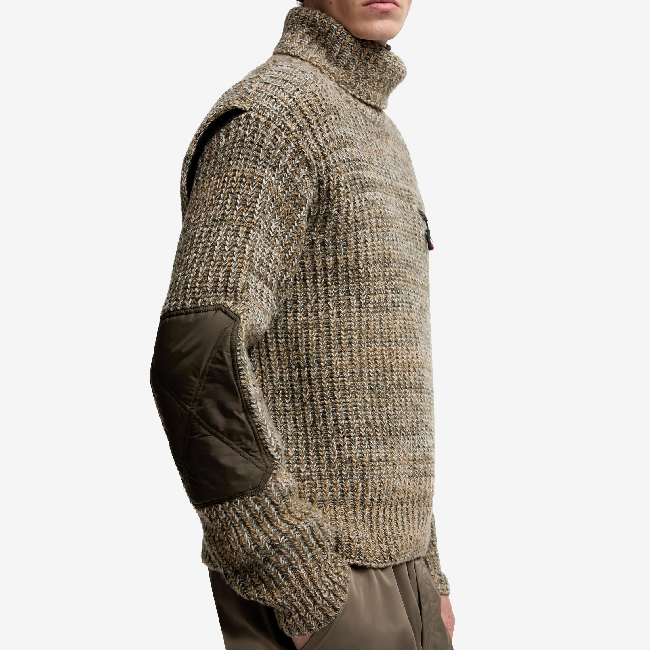 Moncler Grenoble Wool Polo Neck With Pocket Jumper
