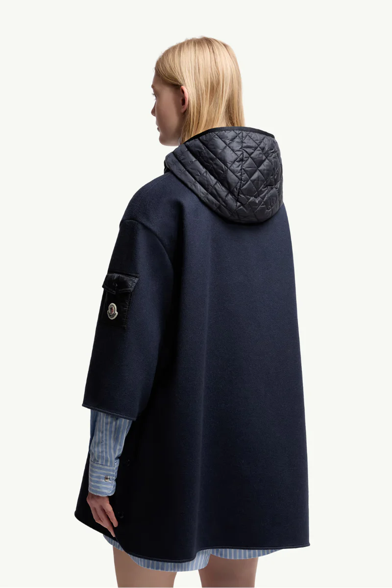 Hooded Zip-Up Cape