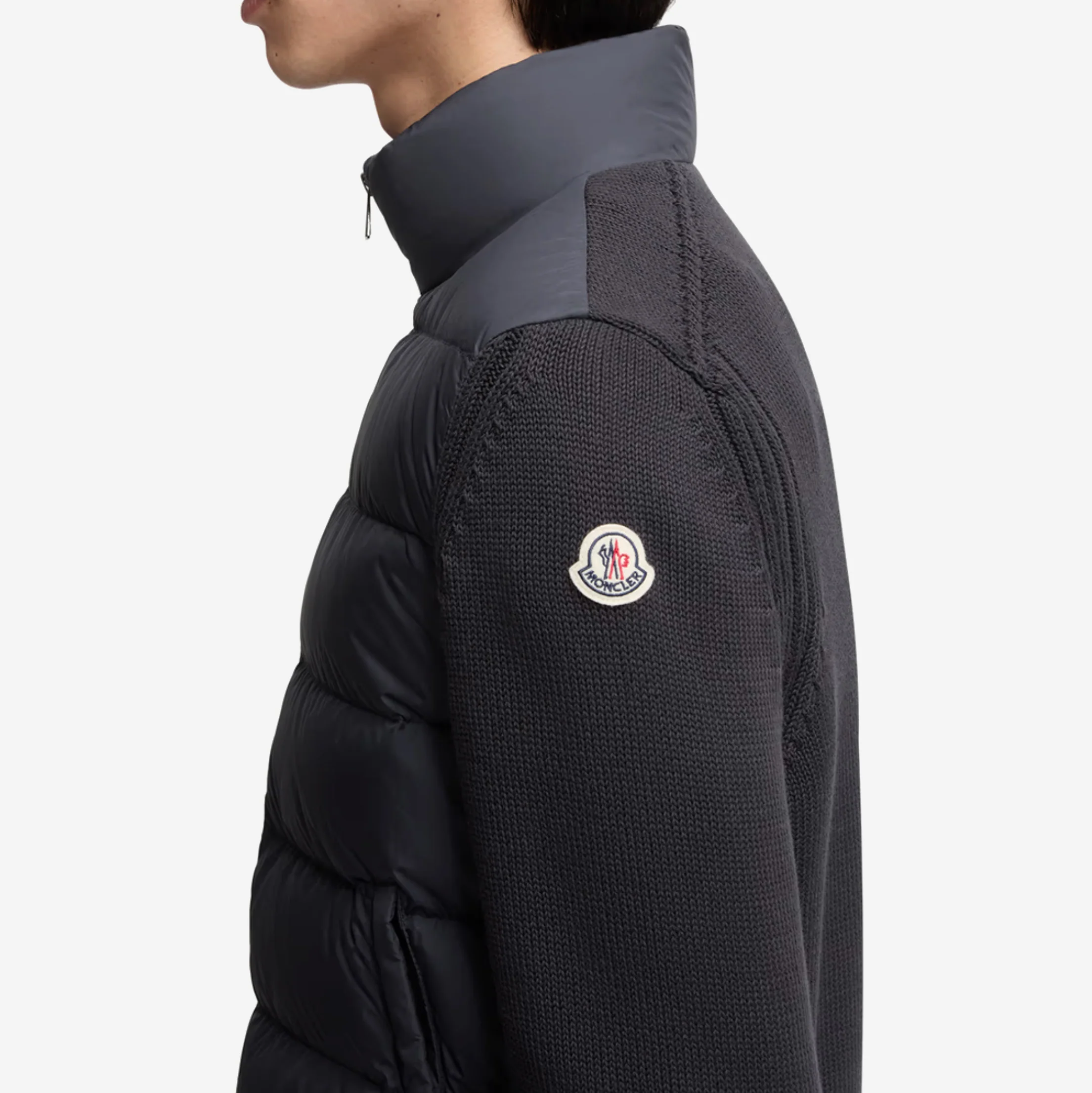 Moncler Striped Trim Padded Cardigan