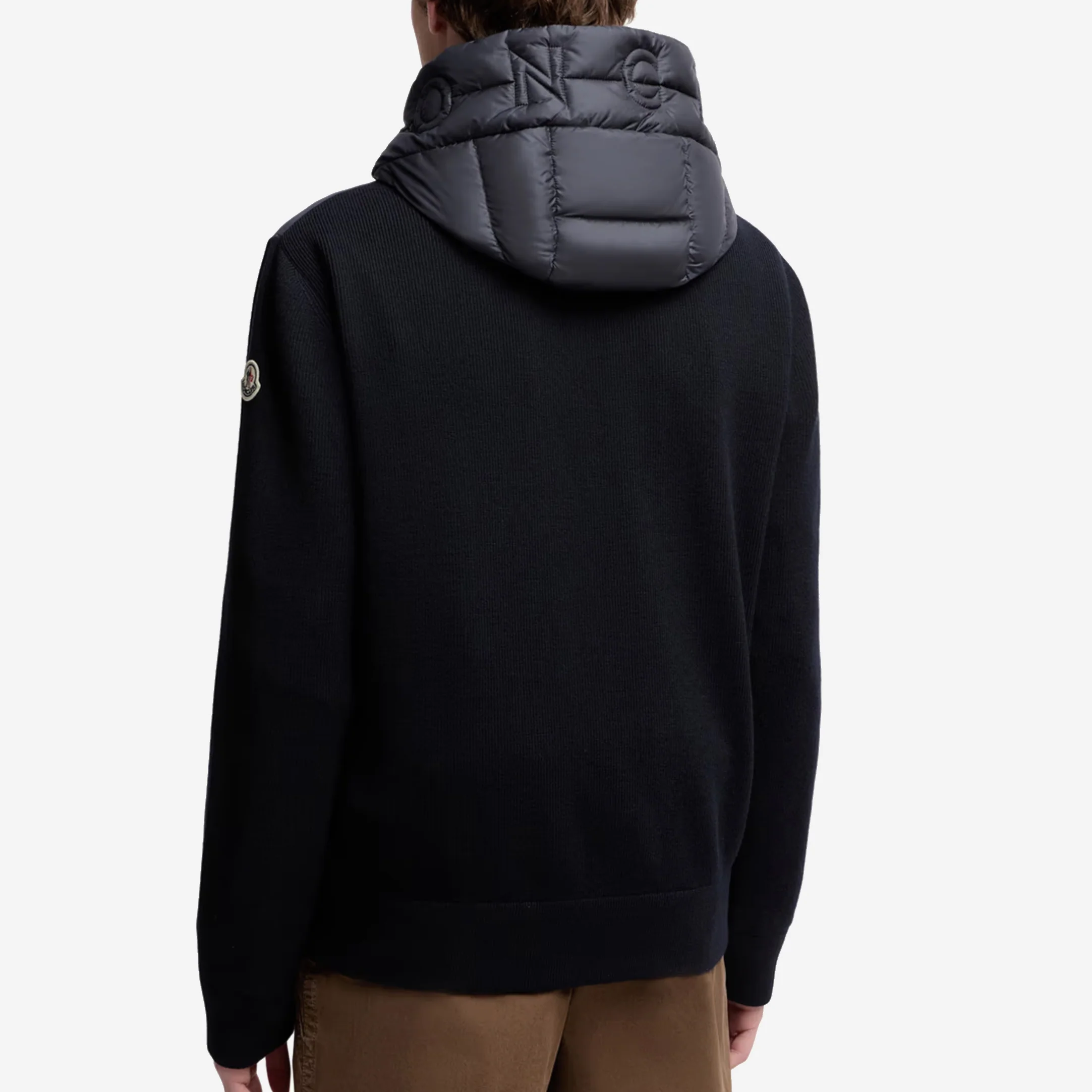 Moncler Padded Wool Zip-Up Hoodie