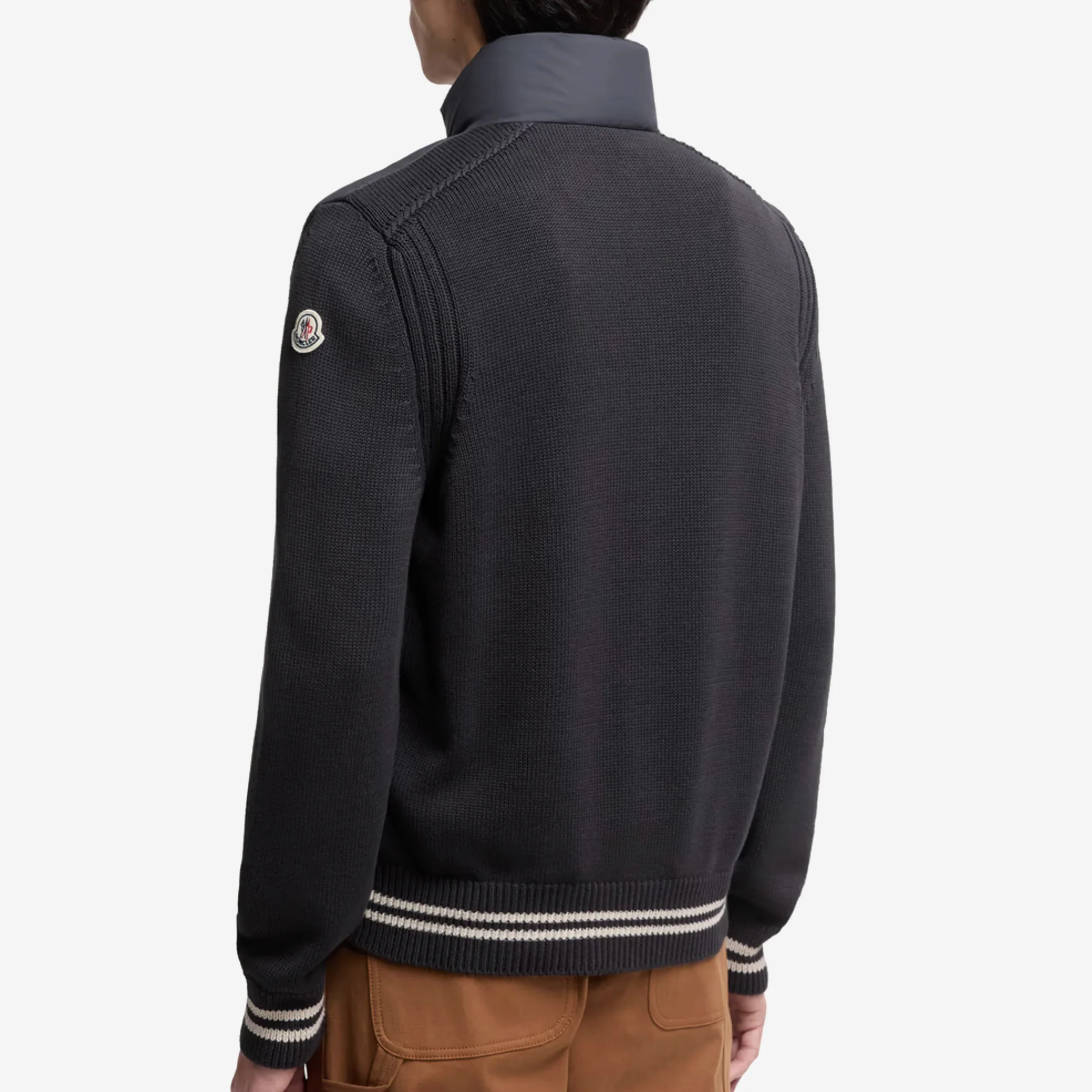 Moncler Striped Trim Padded Cardigan