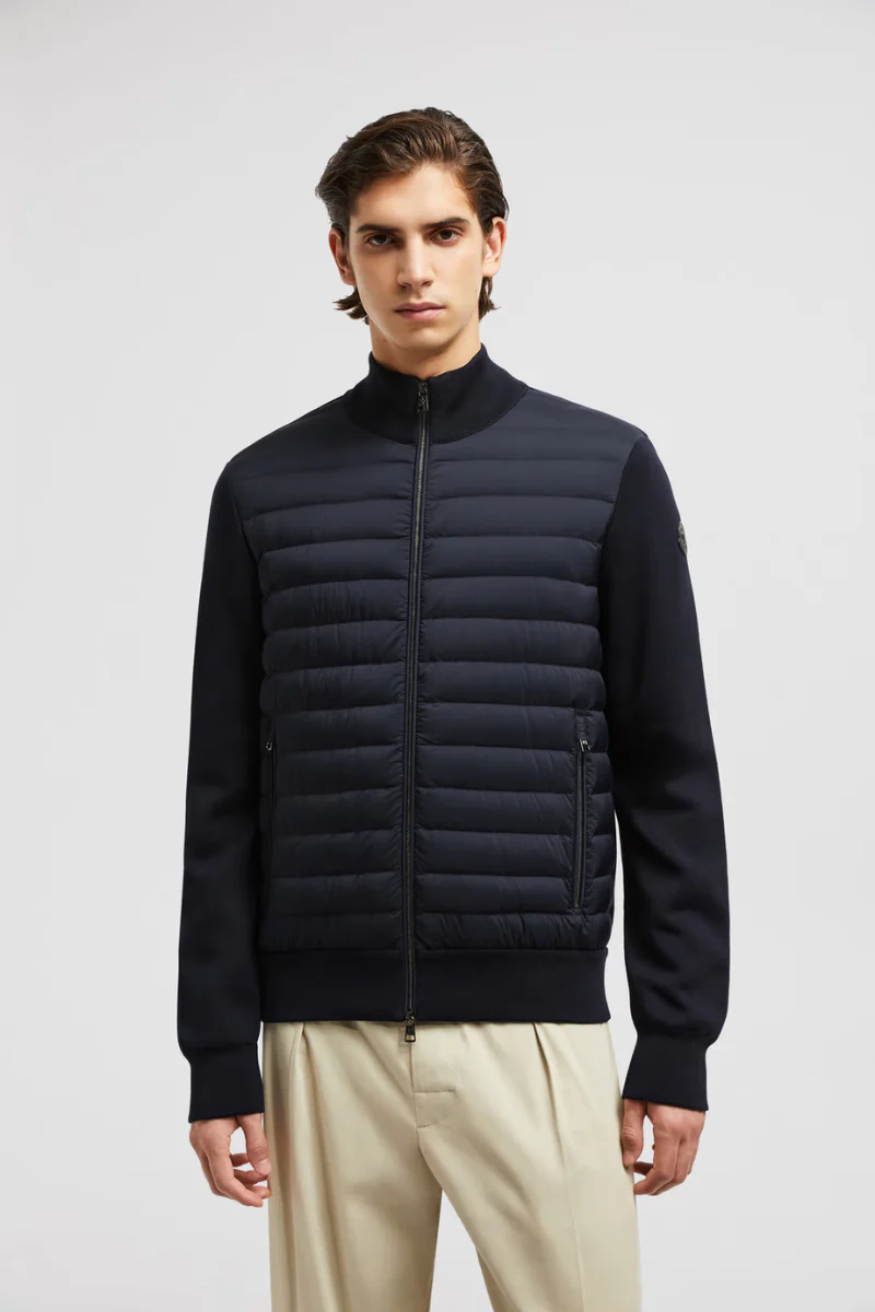 Padded Zip-Up Cardigan