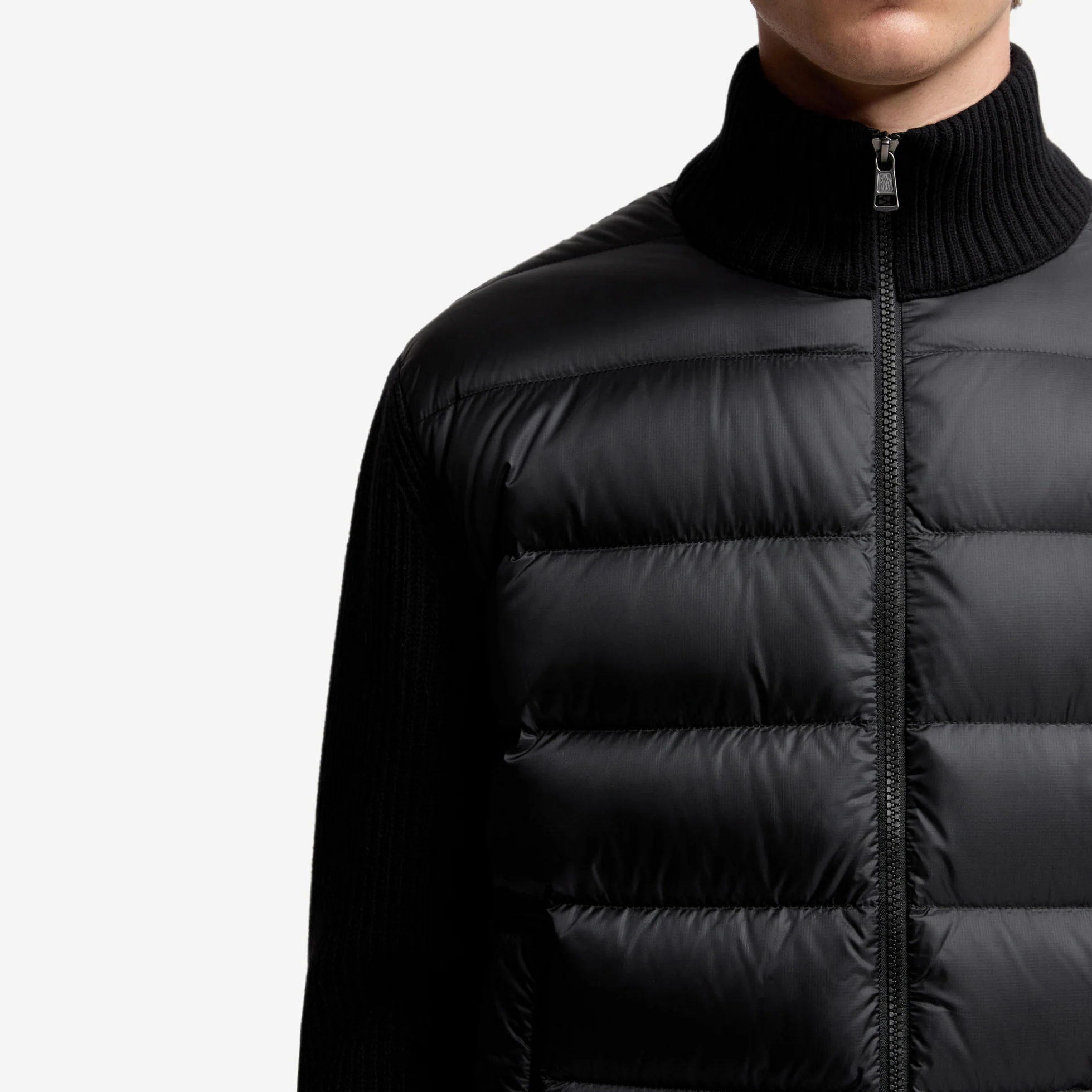 Moncler Padded Wool & Cashmere Zip-Up Cardigan