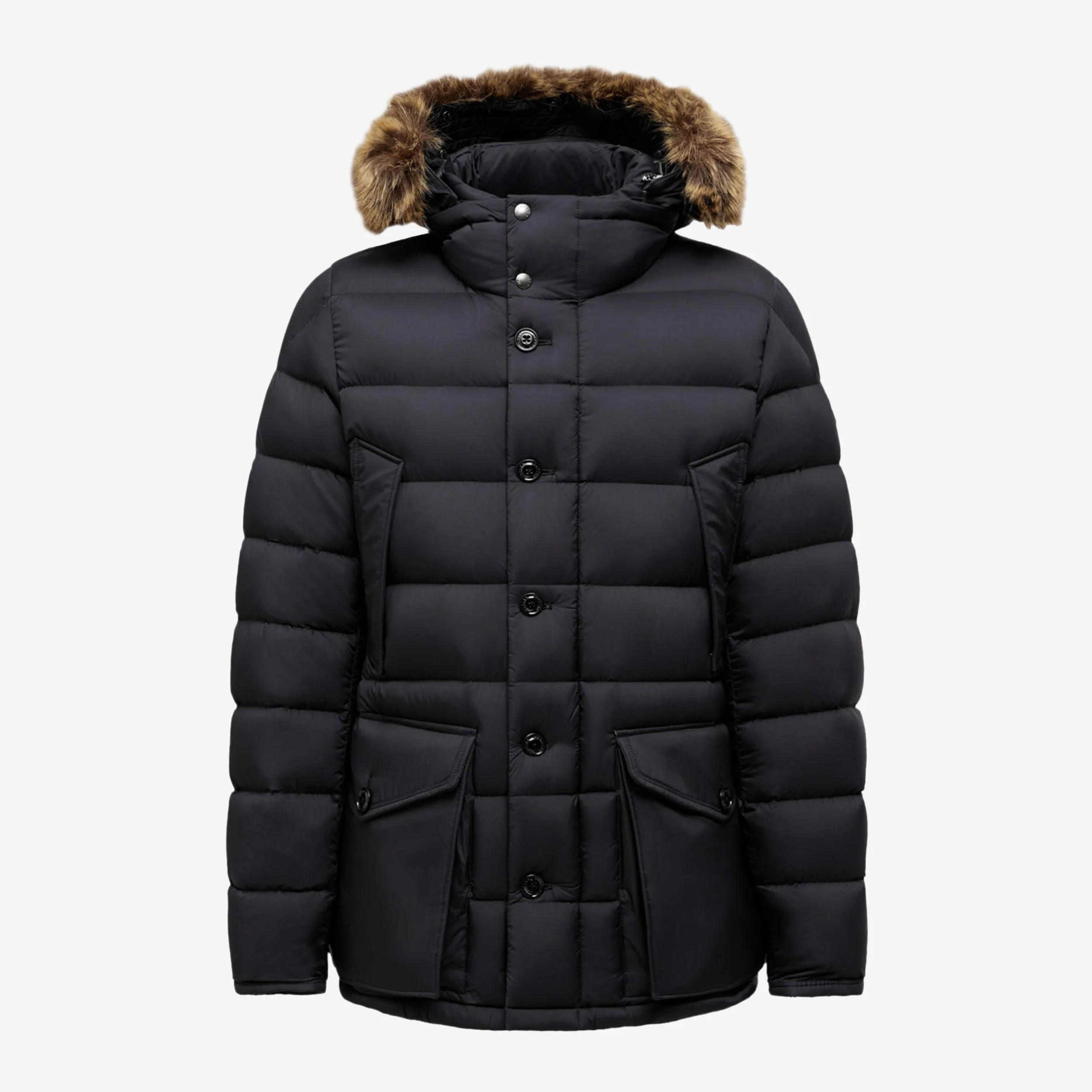 Moncler Clunye Fur Hooded Down Jacket