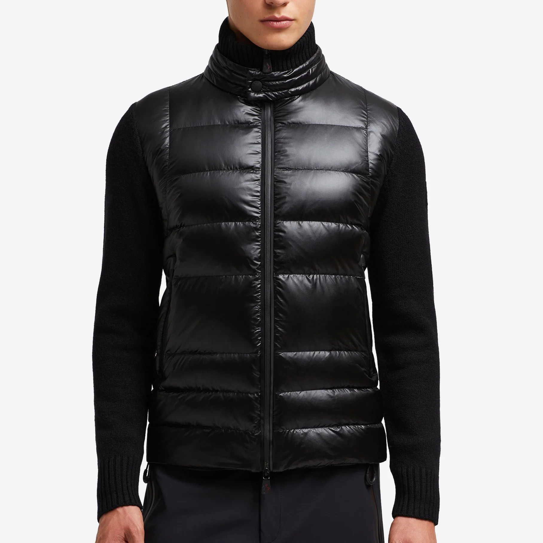Moncler Grenoble Padded Wool Zip-Up Cardigan