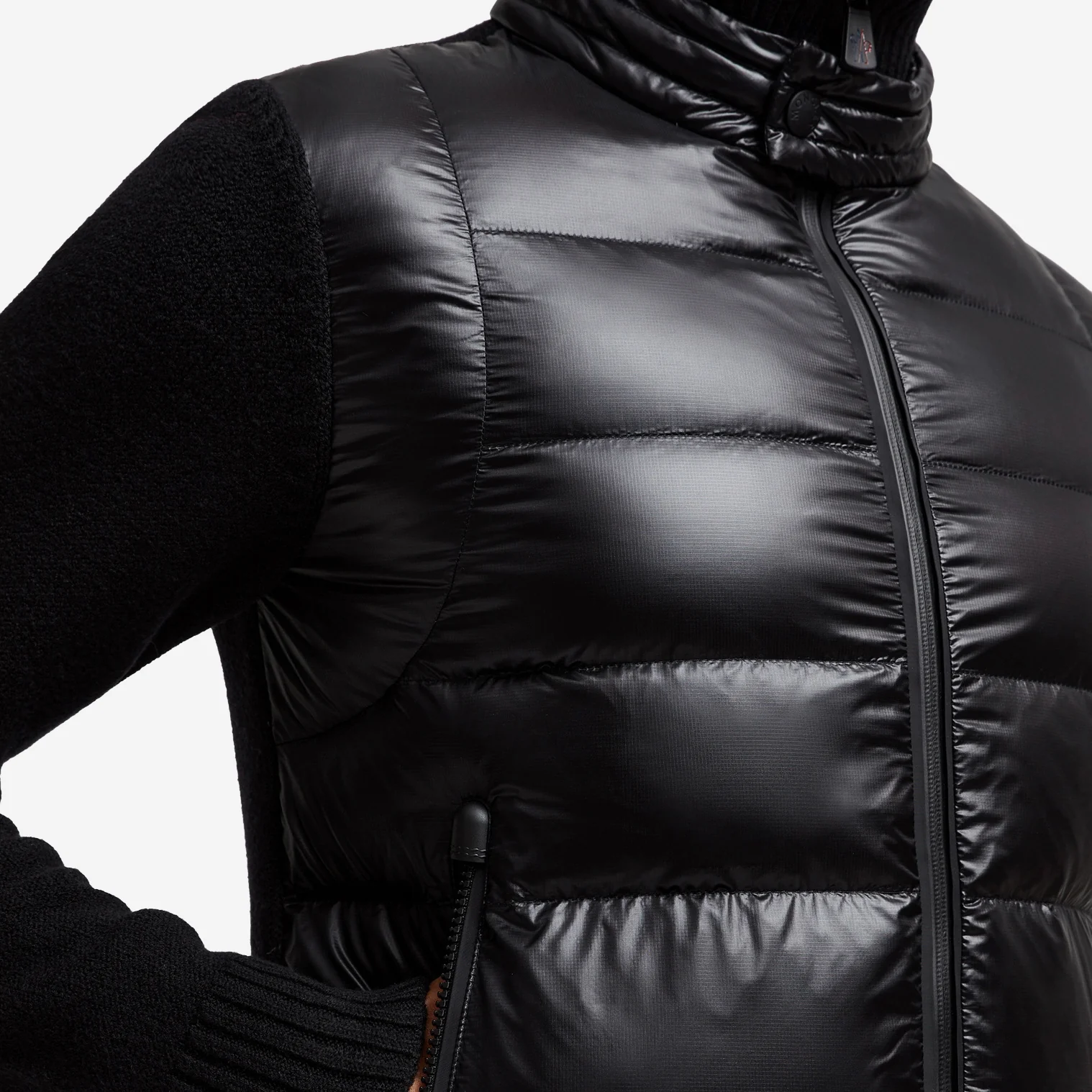 Moncler Grenoble Padded Wool Zip-Up Cardigan