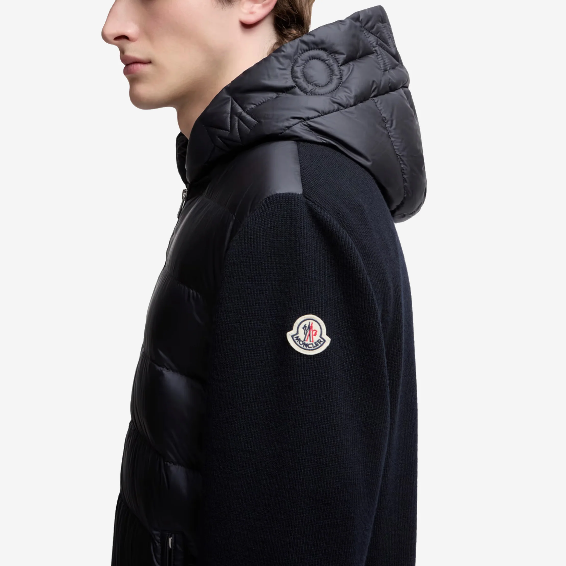 Moncler Padded Wool Zip-Up Hoodie