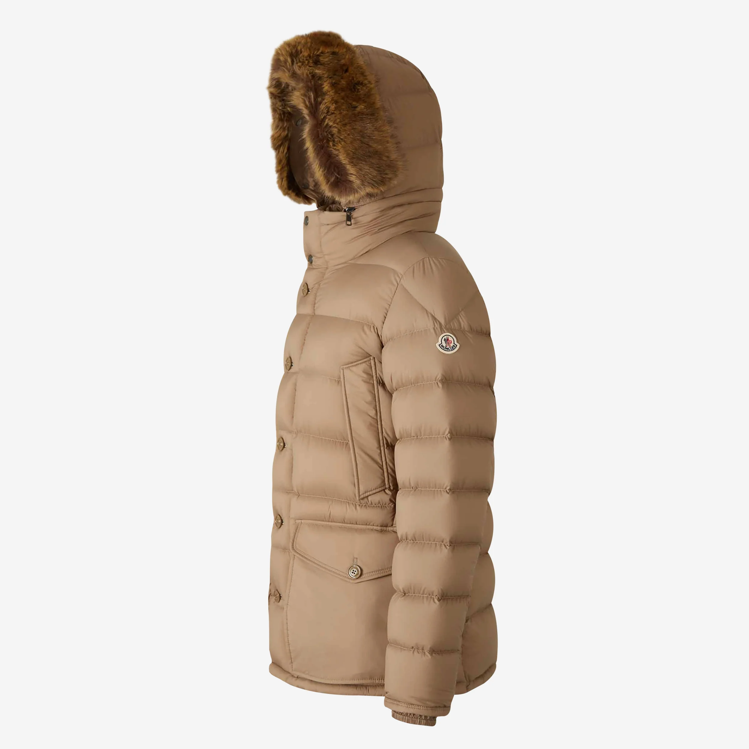 Moncler Clunye Fur Hooded Down Jacket