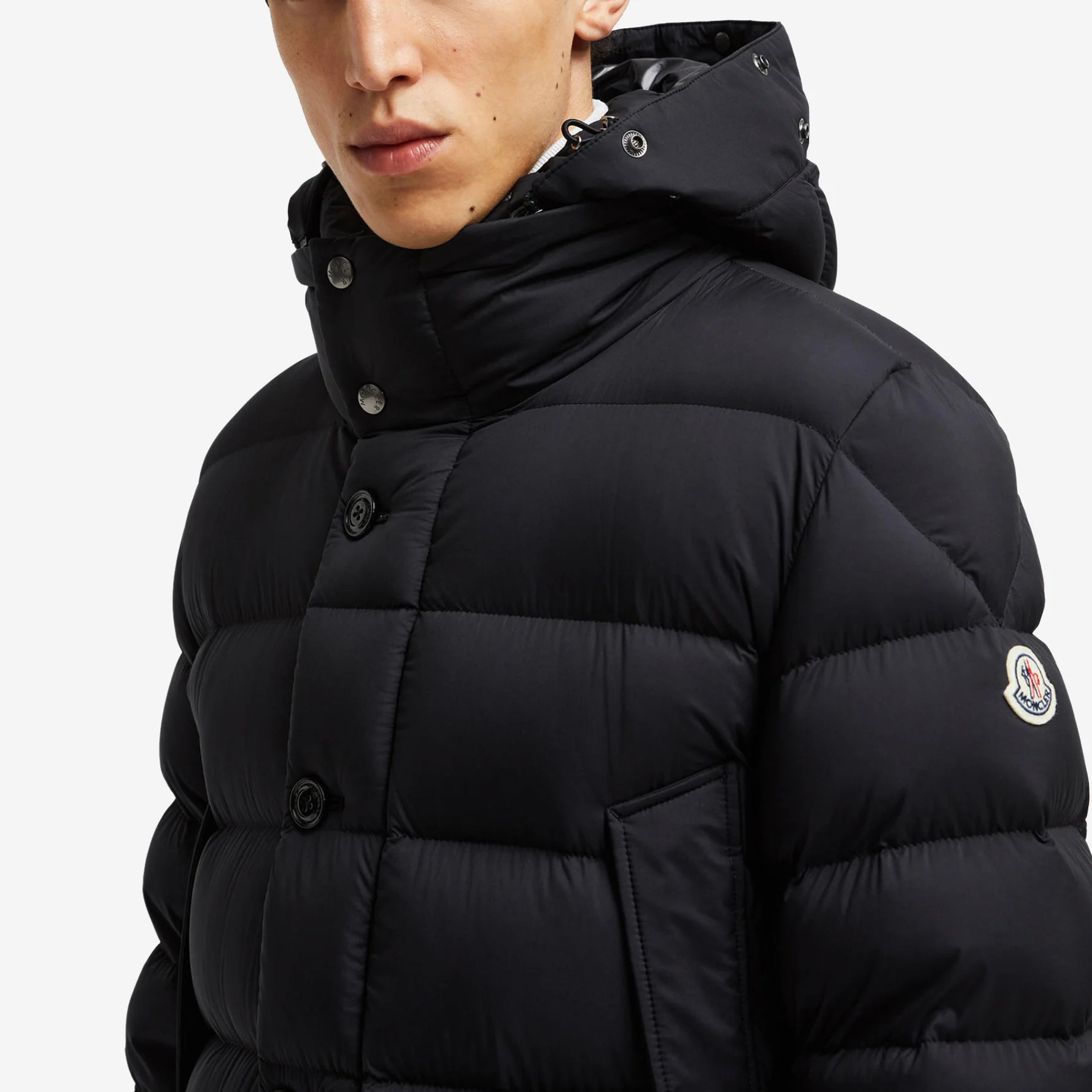 Moncler Clunye Fur Hooded Down Jacket
