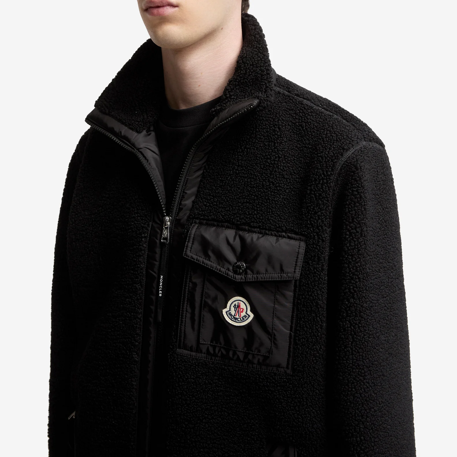 Moncler Teddy Zip-Up Pocket Jacket