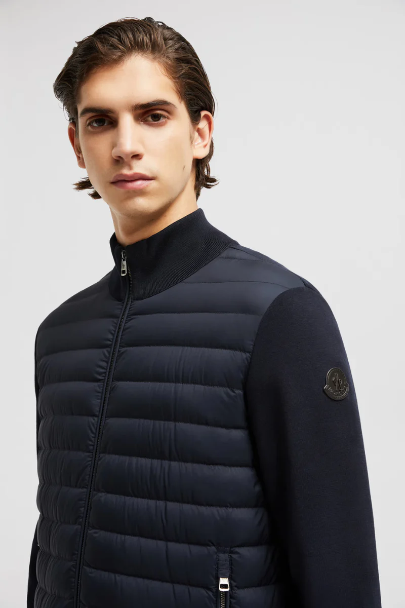 Padded Zip-Up Cardigan