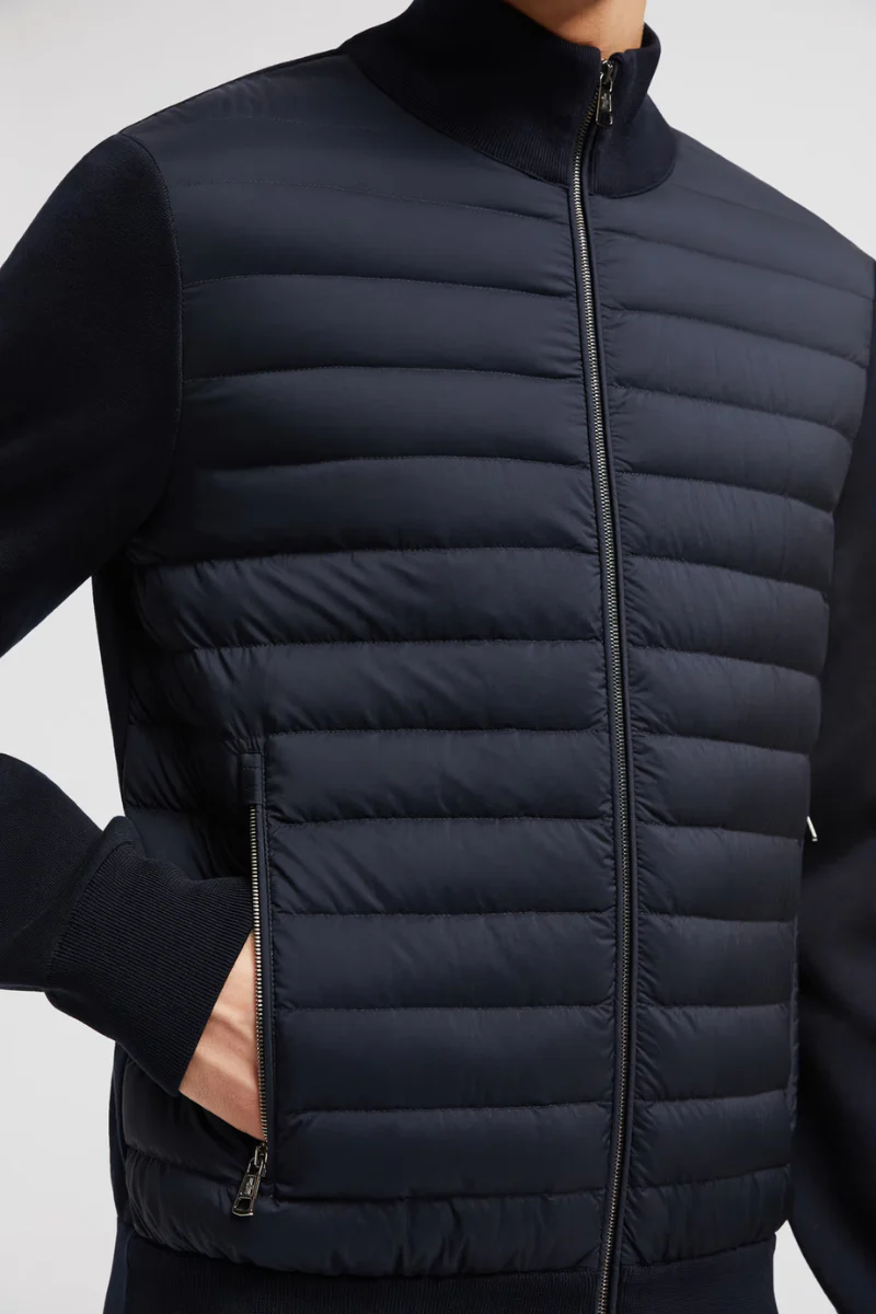 Padded Zip-Up Cardigan