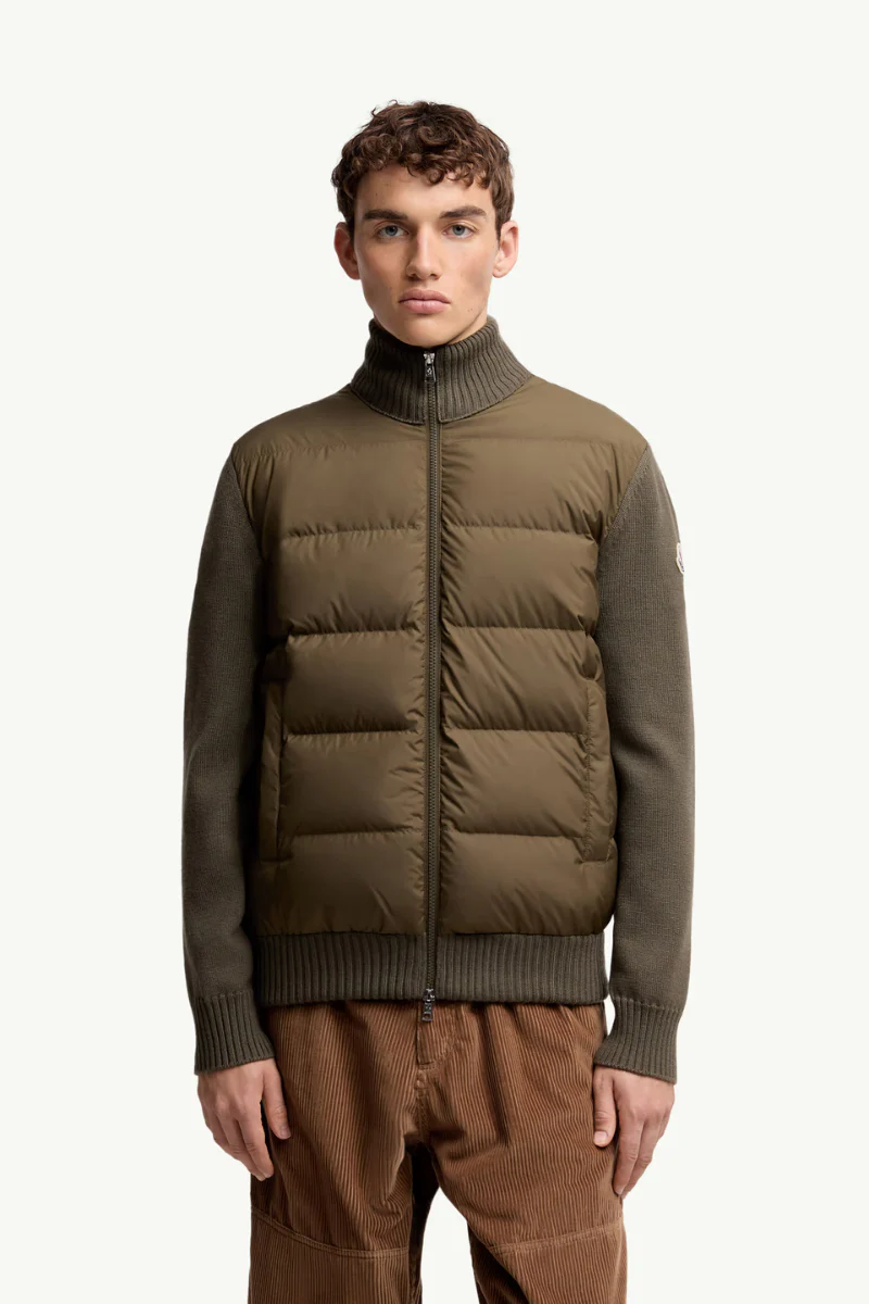 Padded Zip-Up Cardigan