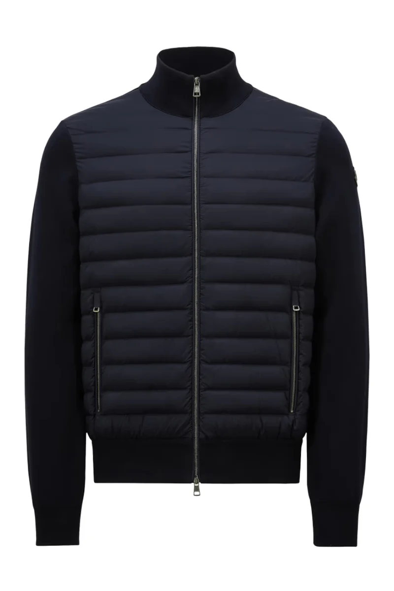 Padded Zip-Up Cardigan