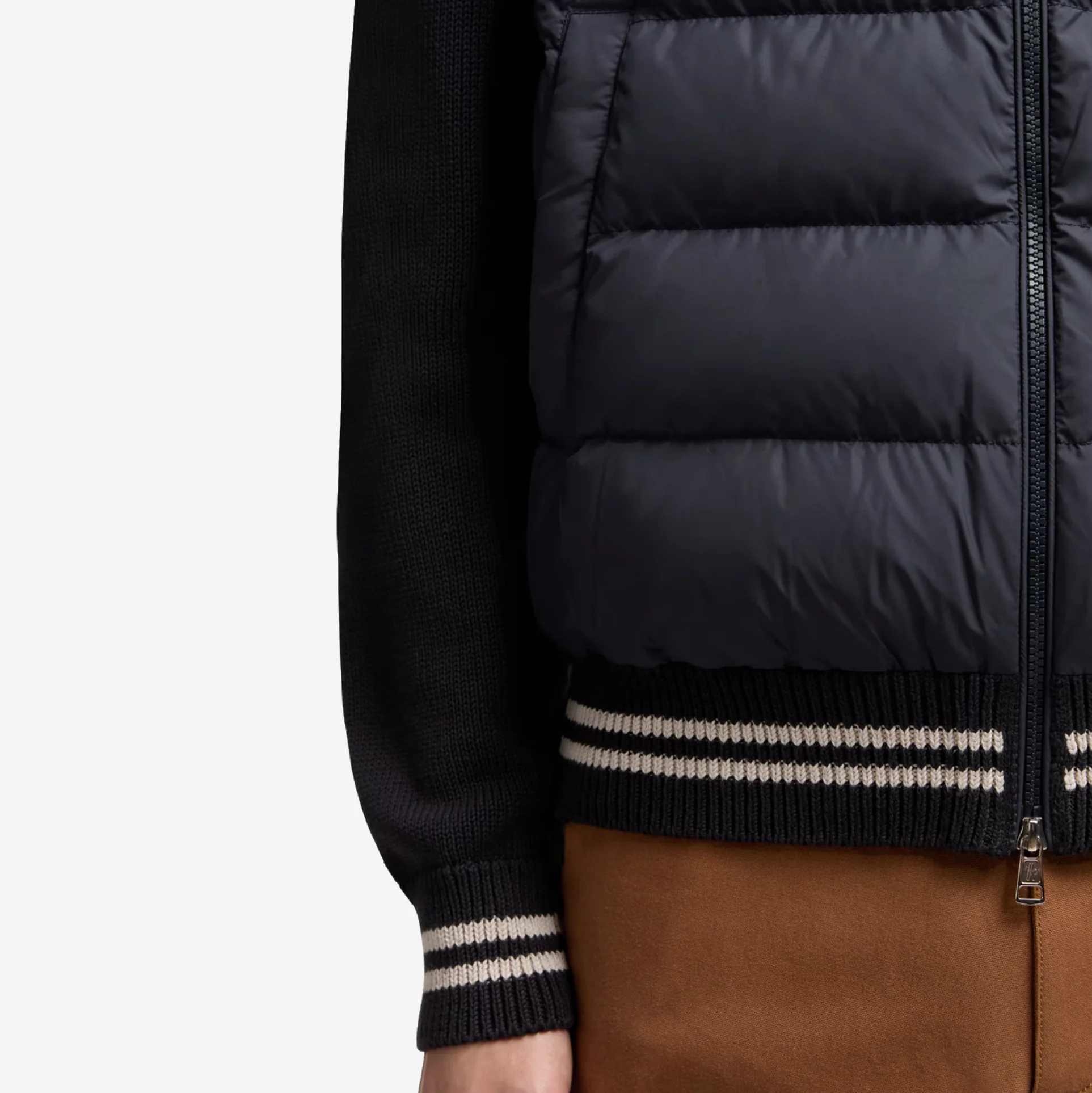 Moncler Striped Trim Padded Cardigan
