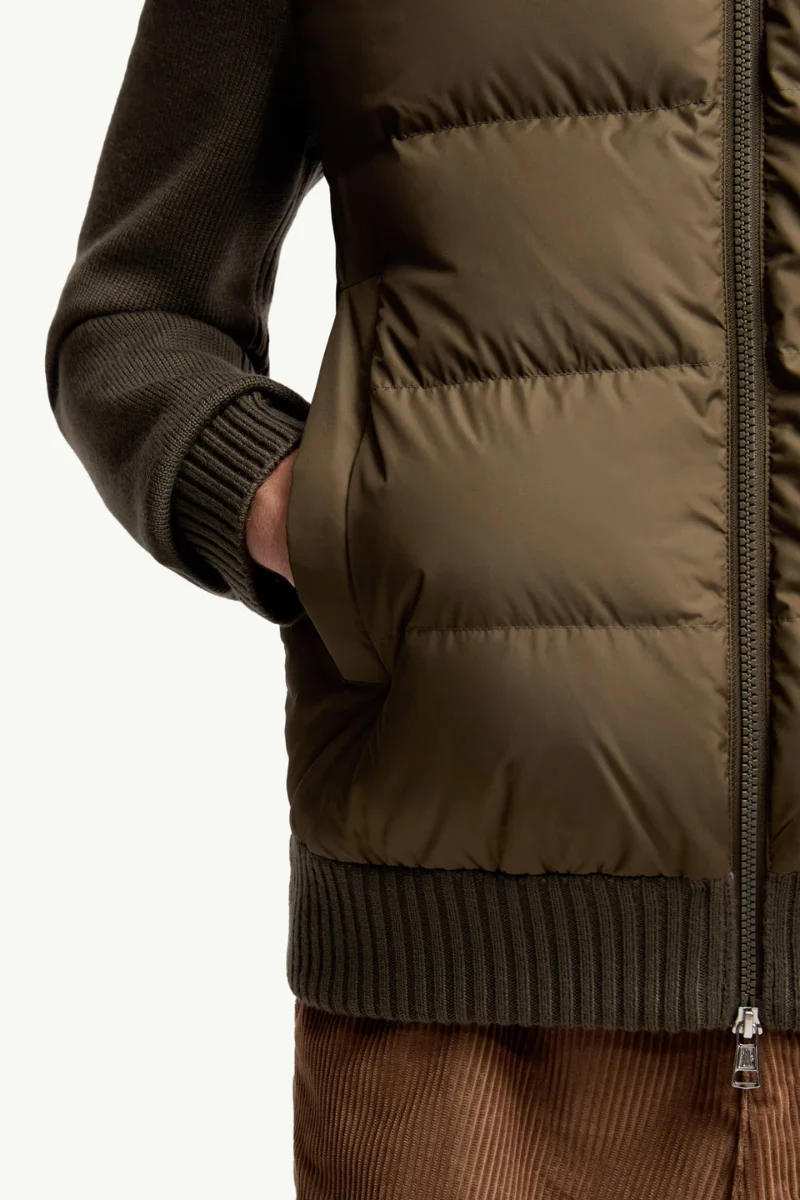 Padded Zip-Up Cardigan