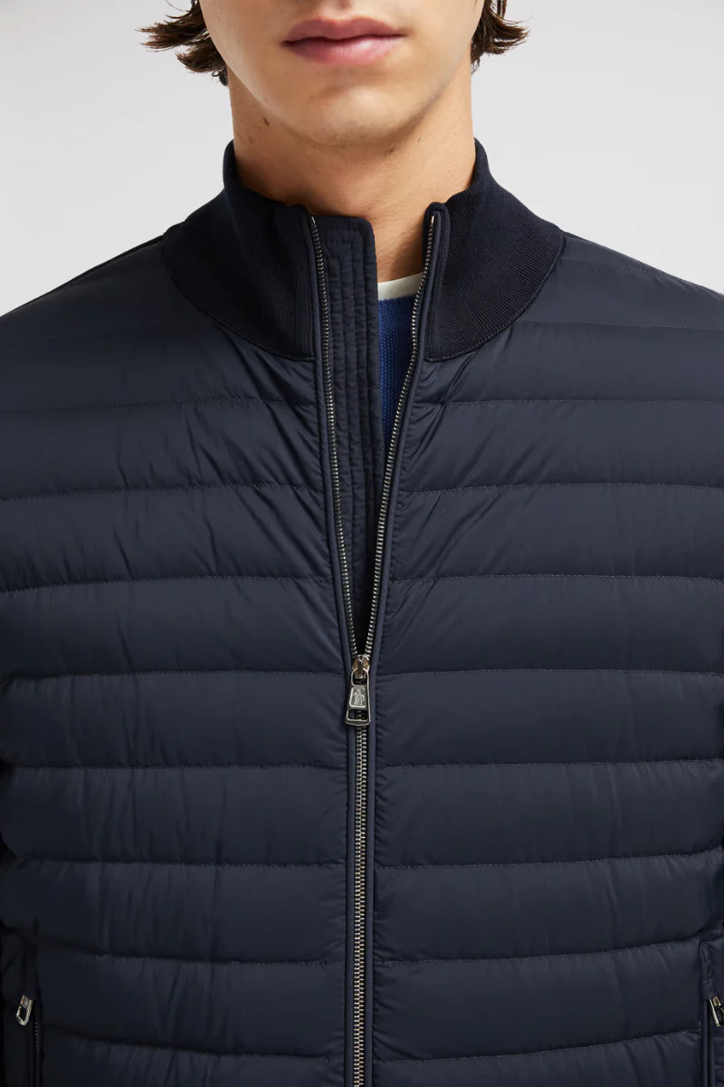 Padded Zip-Up Cardigan