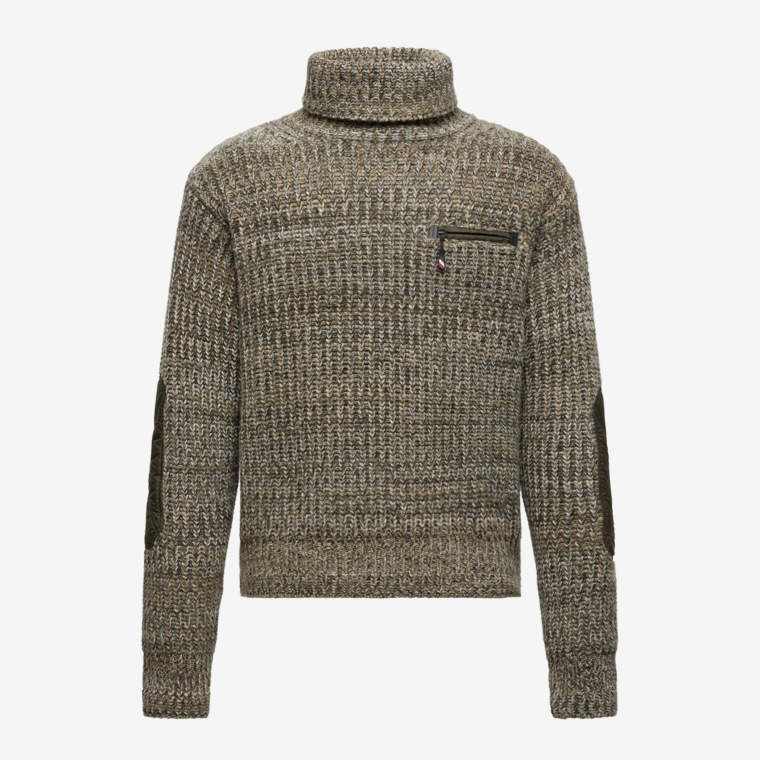 Moncler Grenoble Wool Polo Neck With Pocket Jumper