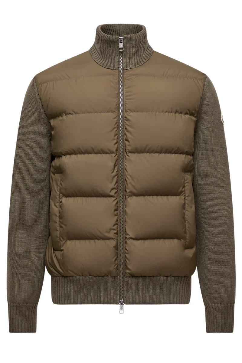 Padded Zip-Up Cardigan