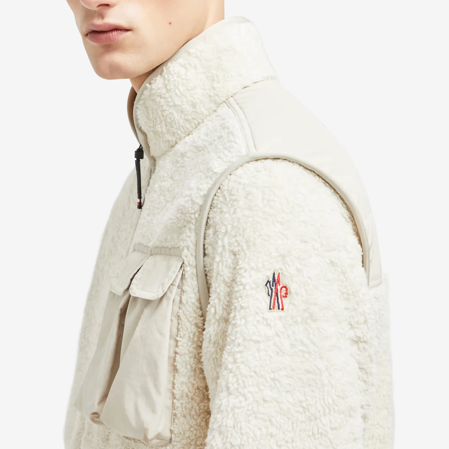 Moncler Grenoble Padded Teddy Zip-Up Jacket