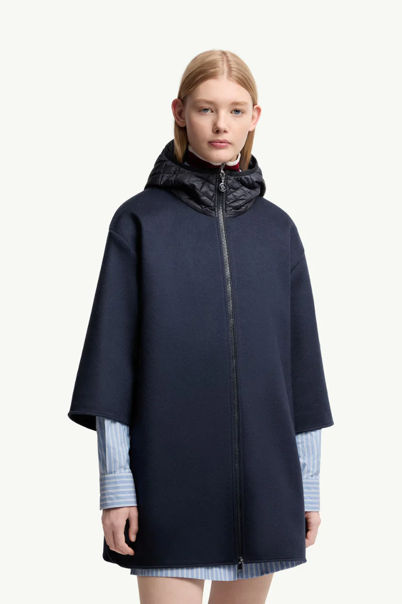 Hooded Zip-Up Cape