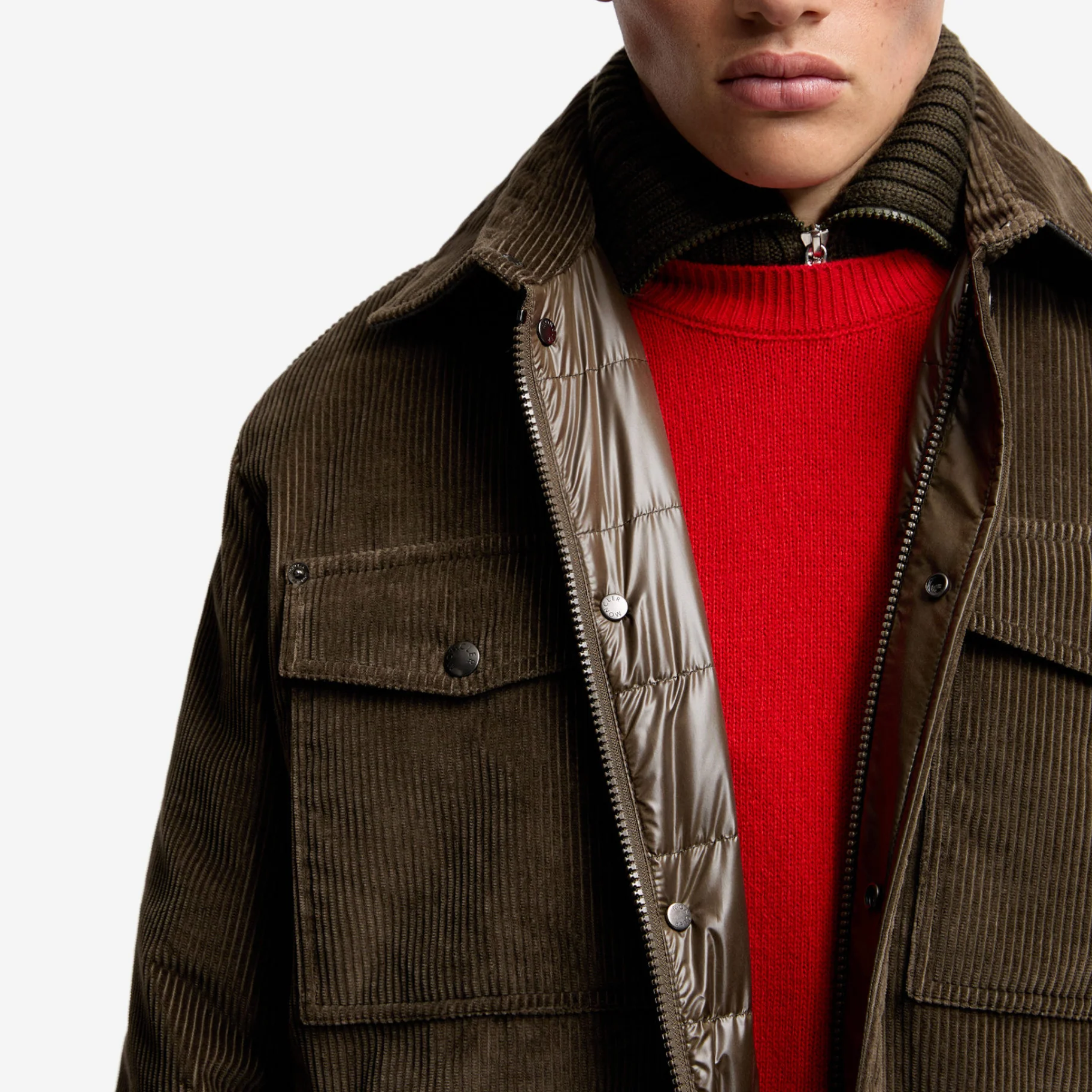 Moncler Ambroisie Corduroy Down Shirt Jacket