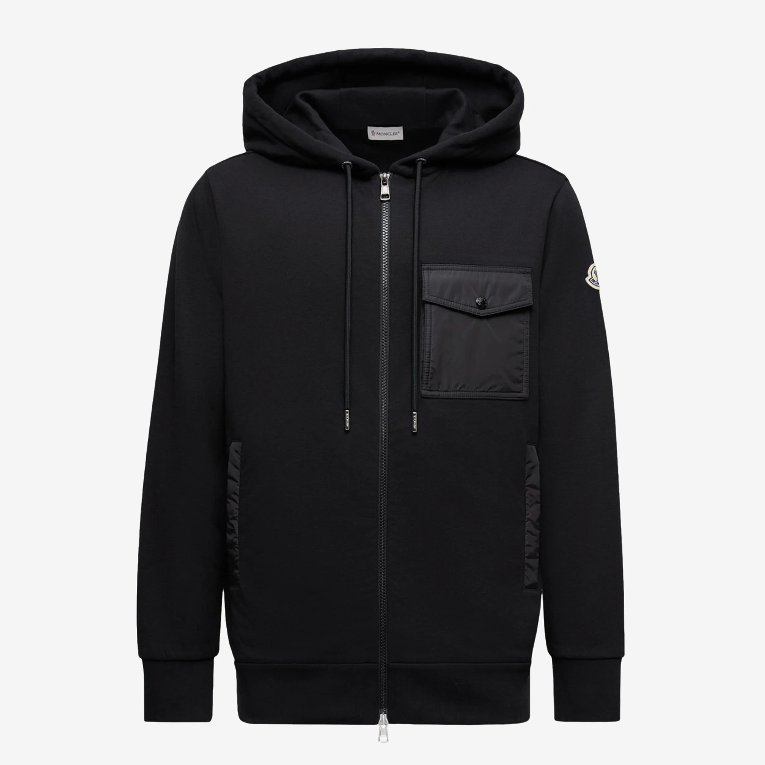 Moncler Nylon Pocket Zip Up Hoodie