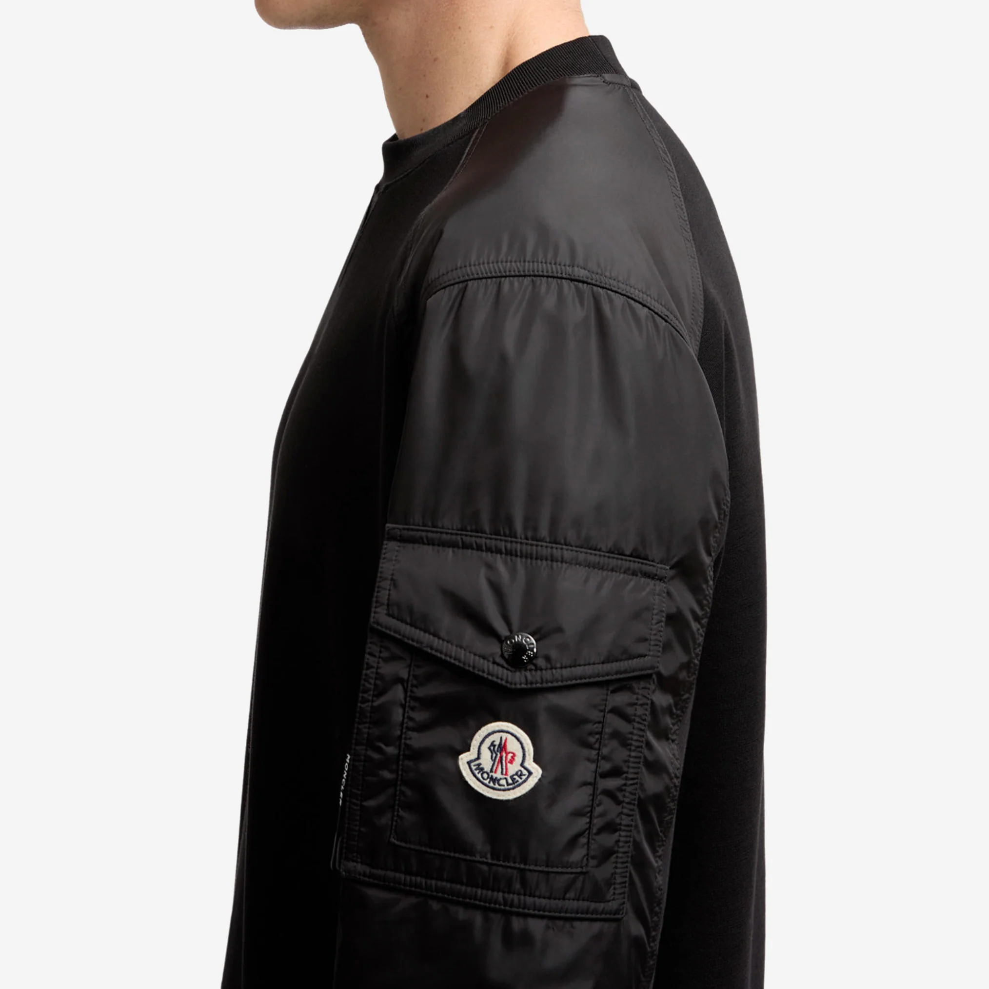 Moncler Cotton Blend Nylon Pocket Sweatshirt