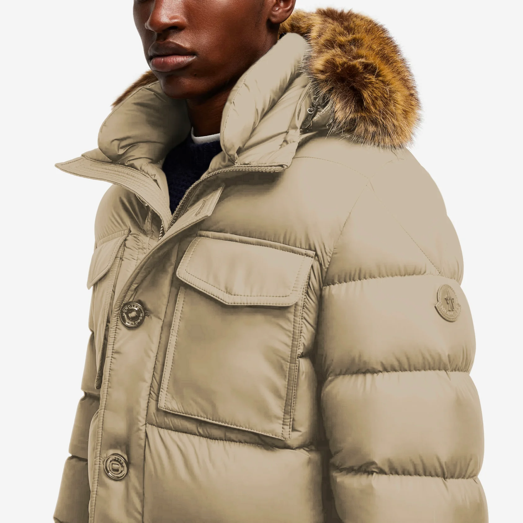 Moncler Chevreuse Fur Nylon Field Jacket