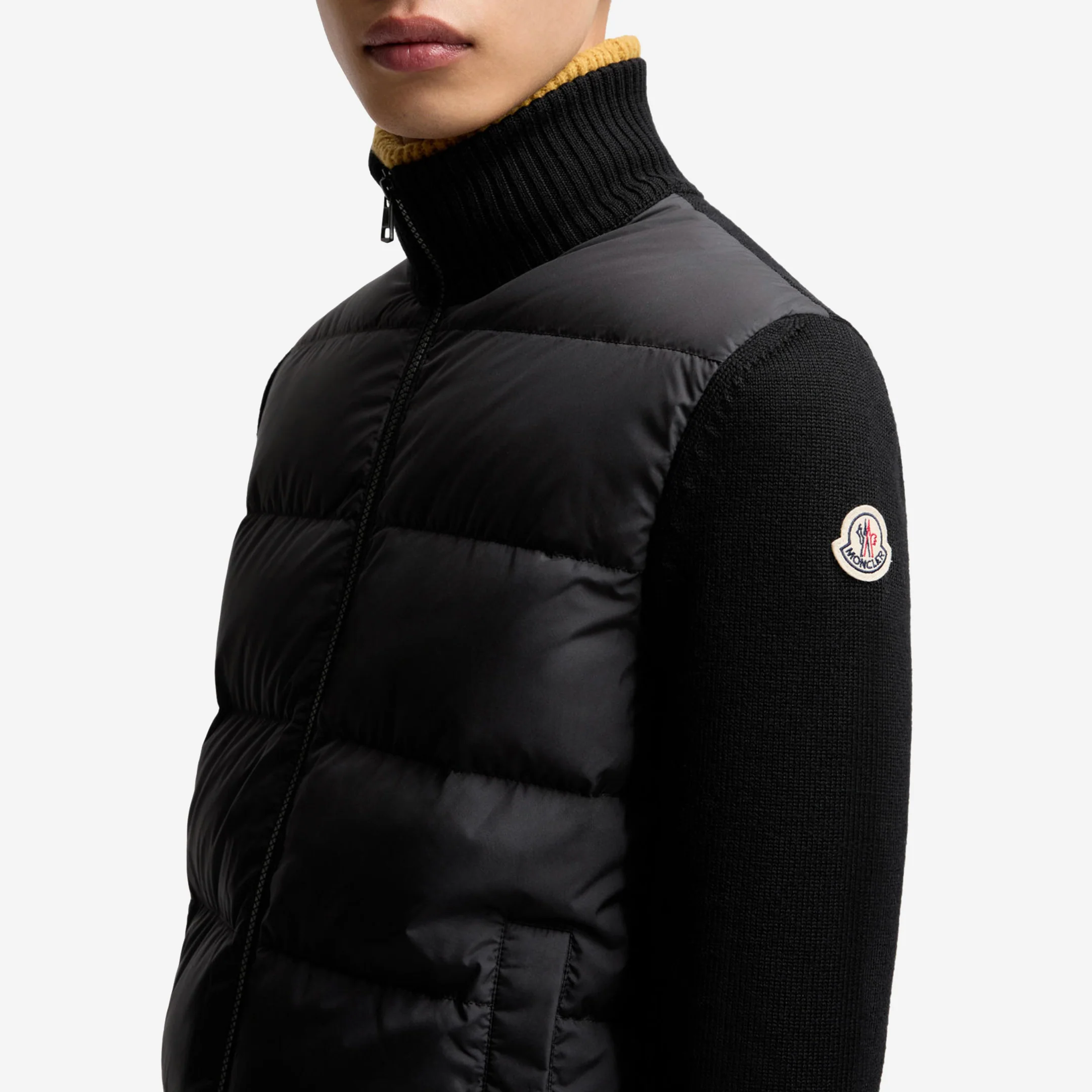 Moncler Padded Wool Zip-Up Cardigan
