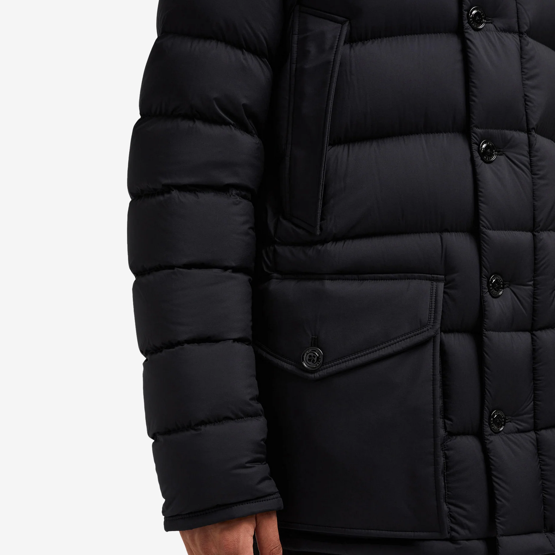 Moncler Clunye Fur Hooded Down Jacket
