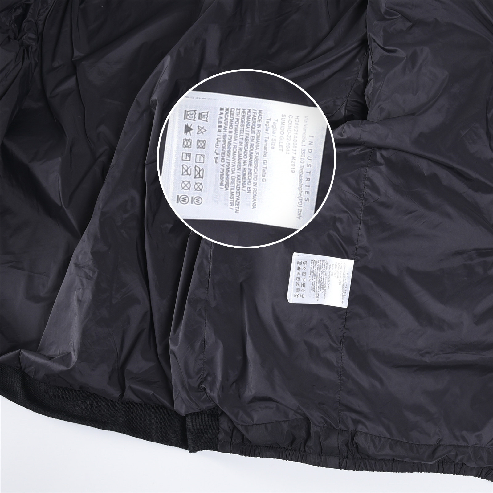 Padded Corduroy new autumn winter wool knit panel down jacket, thickened version black