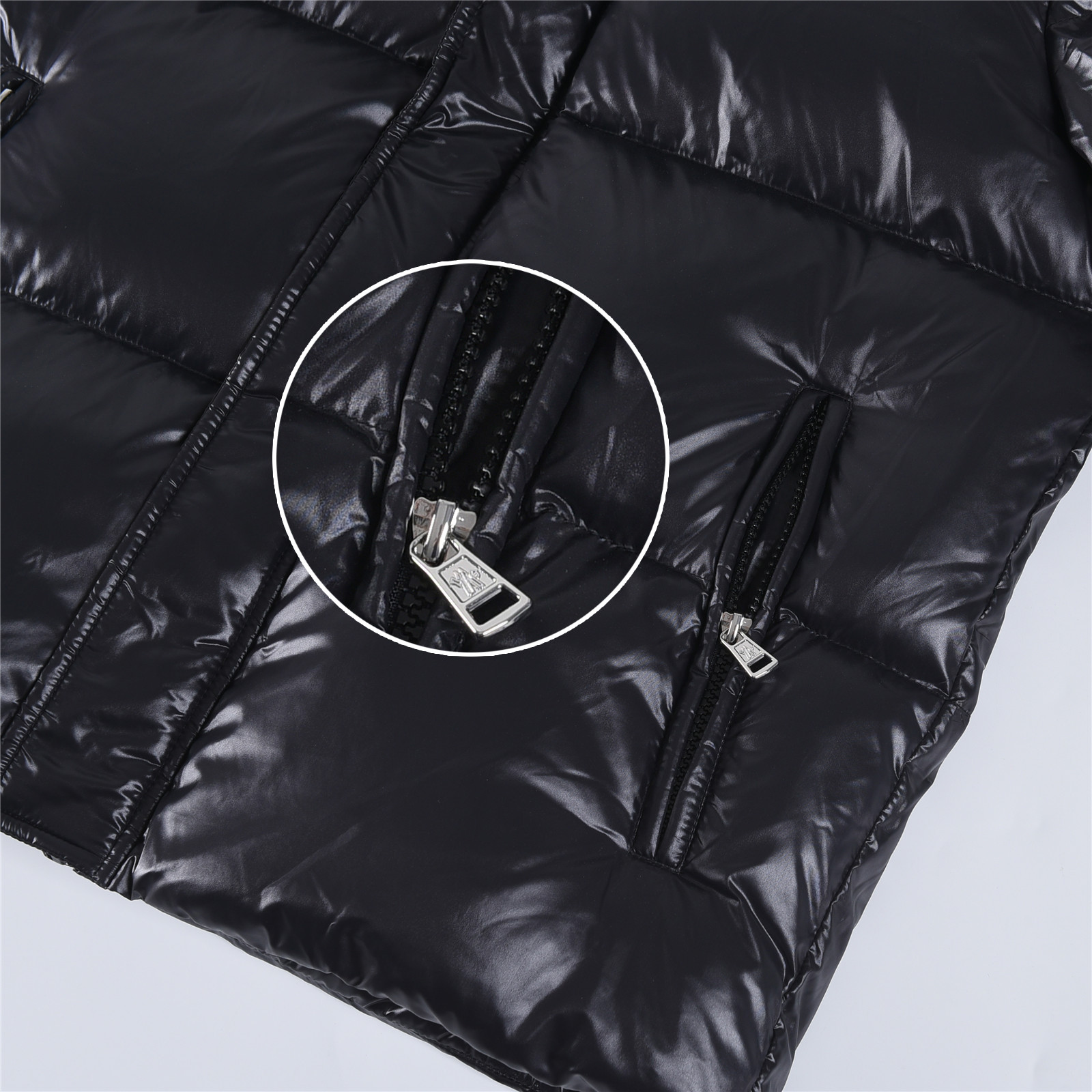 Parana new autumn/winter hooded puffer jacket with large logo, upgraded down jacket, unisex, black.