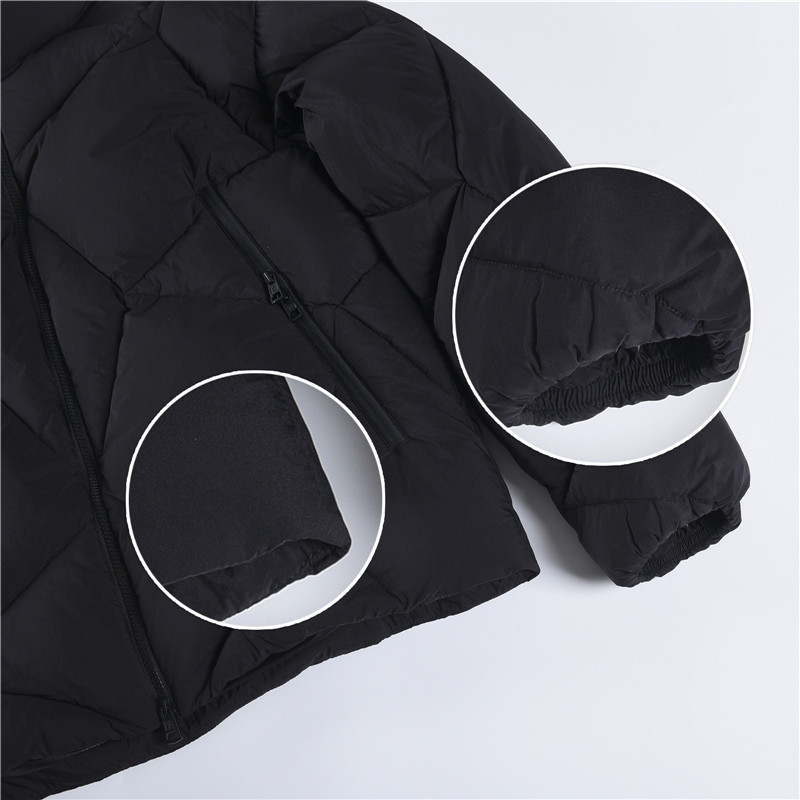 Mongkelai 2025 Vardar Autumn/Winter New Arrival – Diamond Quilted Stand-Collar Down Jacket, Unisex, Black