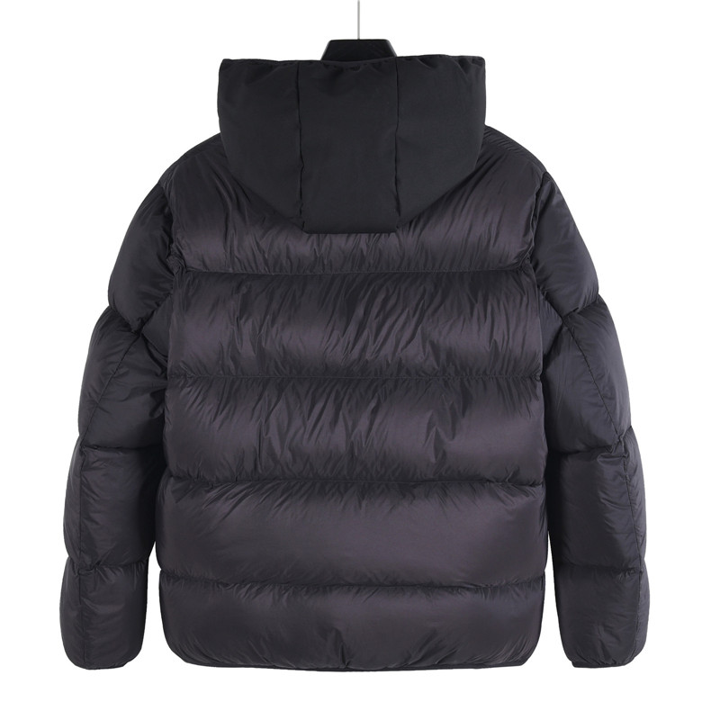 Mongkelai 25SS Forez Autumn/Winter New Arrival – Matte Hooded Down Jacket with Detachable Hood, Unisex, Black