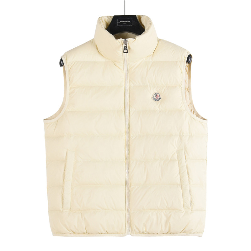 Moncler / Mongkelai 25SS Vendavel Autumn/Winter New Arrival – Windproof Luxury Casual Stand-Collar Down Vest, Unisex, White
