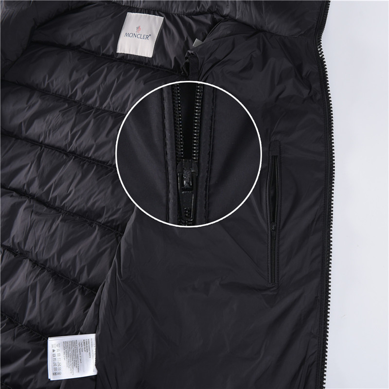 Moncler / Mongkelai 25SS Vendavel Autumn/Winter New Arrival – Windproof Luxury Casual Stand-Collar Down Vest, Unisex, Black