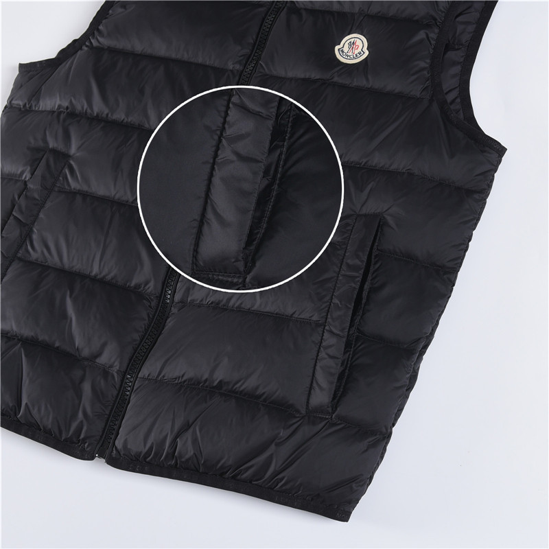 Moncler / Mongkelai 25SS Vendavel Autumn/Winter New Arrival – Windproof Luxury Casual Stand-Collar Down Vest, Unisex, Black