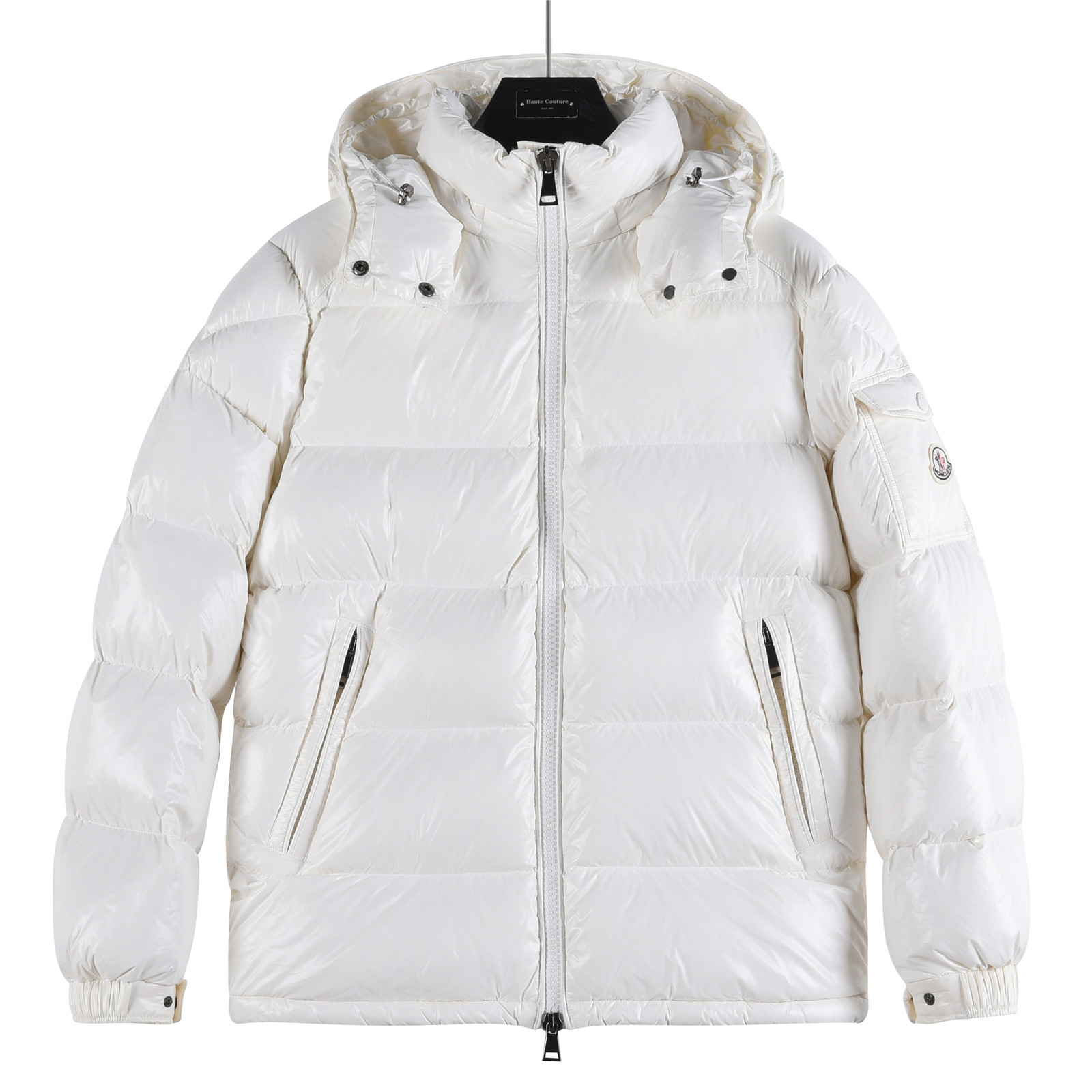 Moncler Maya Hooded Short Down Jacket Women‘s White
