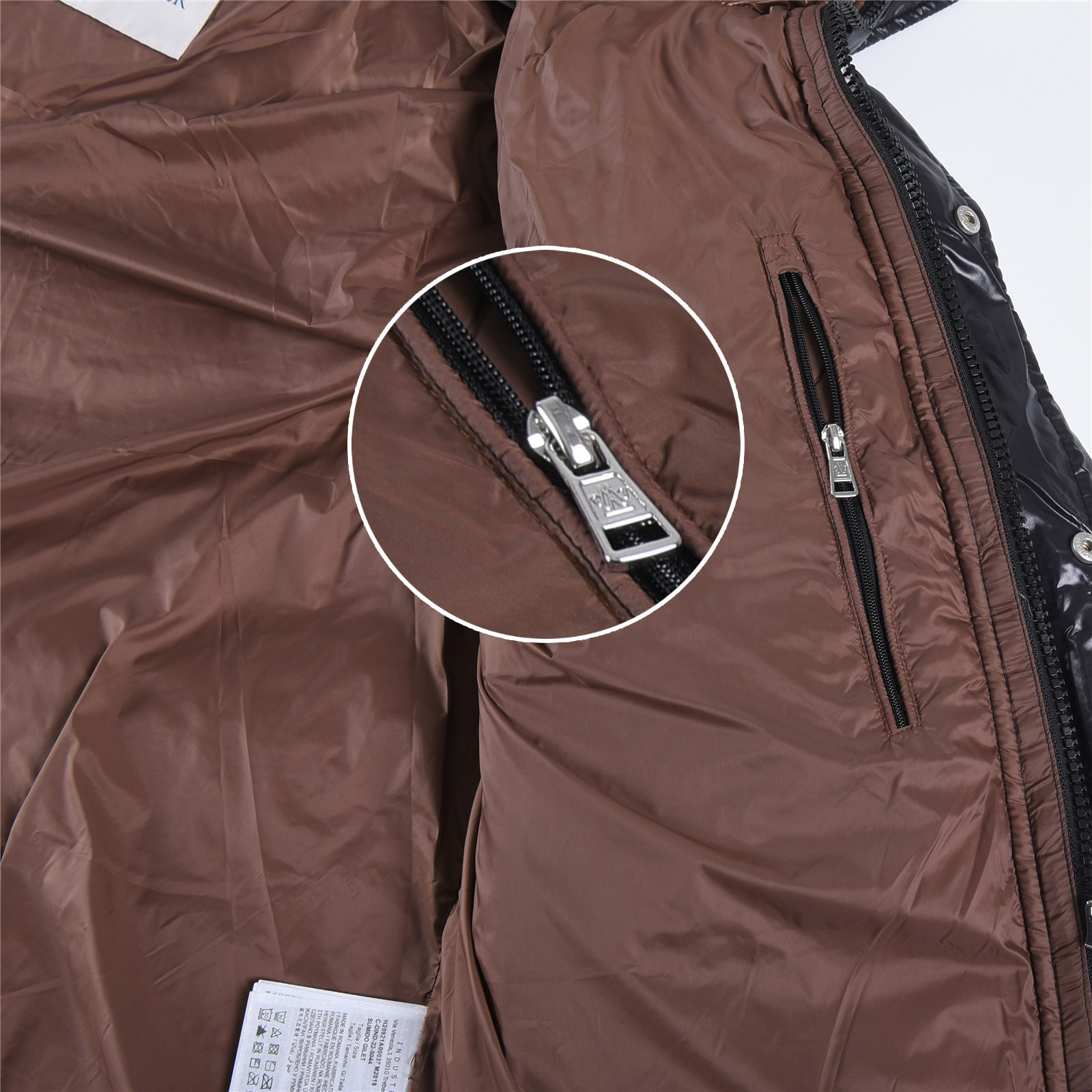 Parana new autumn/winter hooded puffer jacket with large logo, upgraded down jacket, unisex, black.