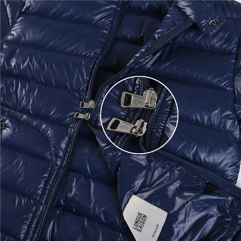 Moncler / Mongkelai 2025 Acorus Classic Lightweight Stand-Collar Casual Men’s Down Jacket –Navy Blue