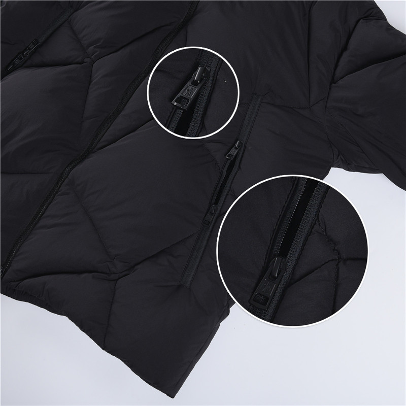 Mongkelai 2025 Vardar Autumn/Winter New Arrival – Diamond Quilted Stand-Collar Down Jacket, Unisex, Black