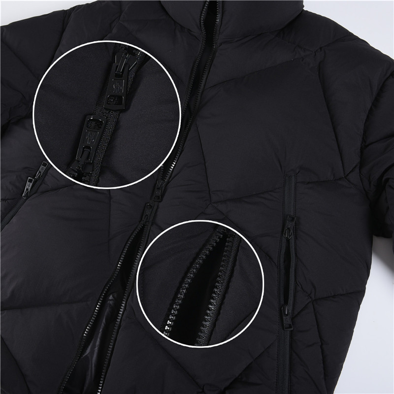 Mongkelai 2025 Vardar Autumn/Winter New Arrival – Diamond Quilted Stand-Collar Down Jacket, Unisex, Black