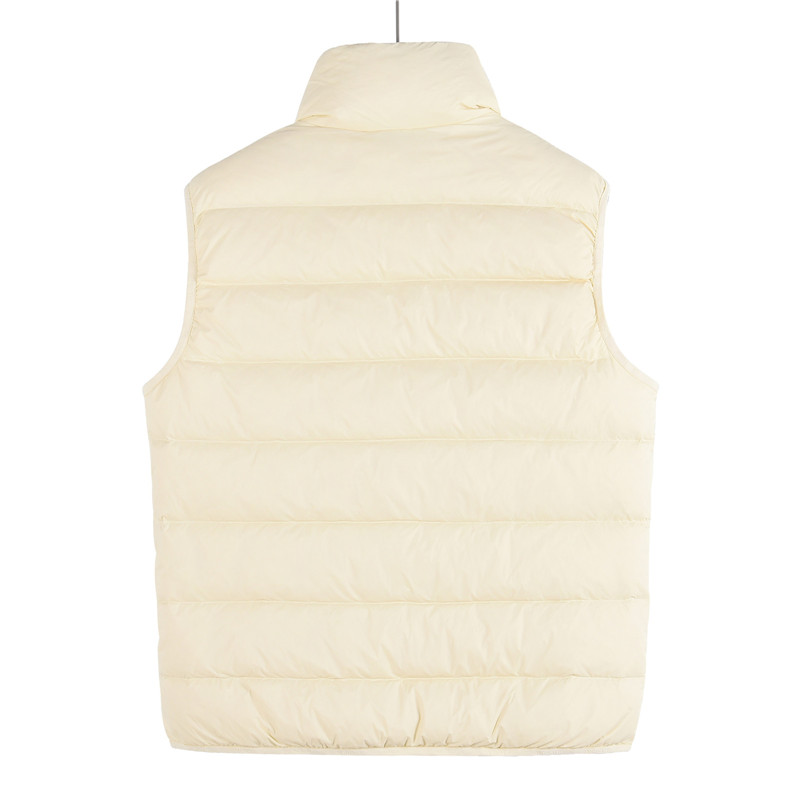 Moncler / Mongkelai 25SS Vendavel Autumn/Winter New Arrival – Windproof Luxury Casual Stand-Collar Down Vest, Unisex, White