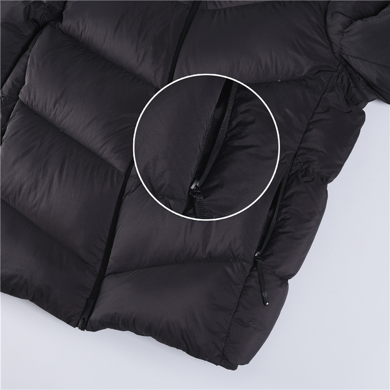 Mongkelai 25SS Forez Autumn/Winter New Arrival – Matte Hooded Down Jacket with Detachable Hood, Unisex, Black