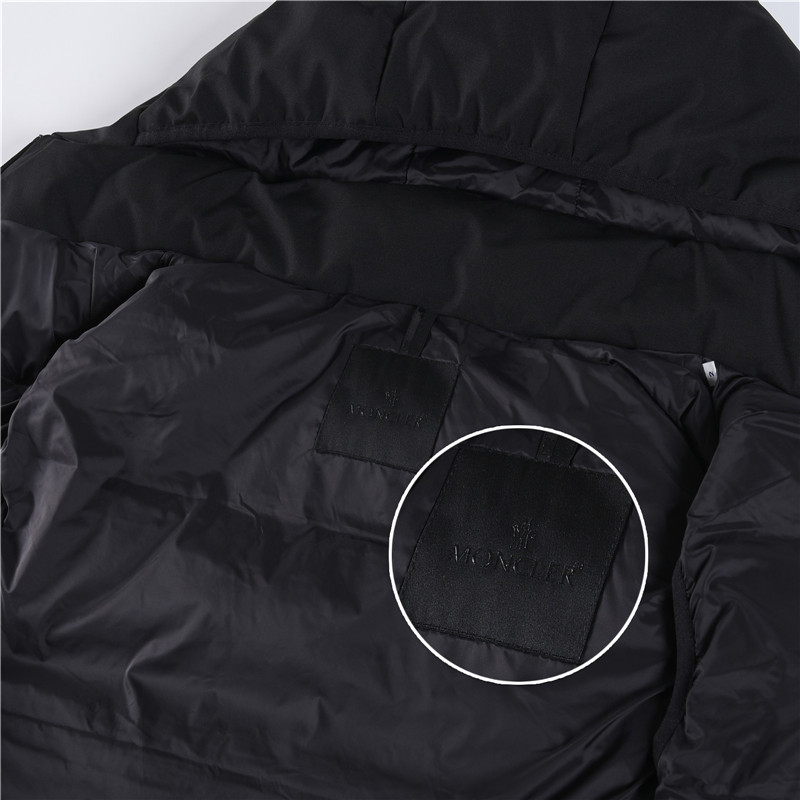 Moncler / Mongkelai 25SS Guersac Autumn/Winter New Arrival – Twill Hooded Down Vest with Detachable Hood, Luxury Casual Style, Unisex, Black