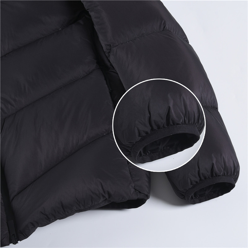 Mongkelai 25SS Forez Autumn/Winter New Arrival – Matte Hooded Down Jacket with Detachable Hood, Unisex, Black