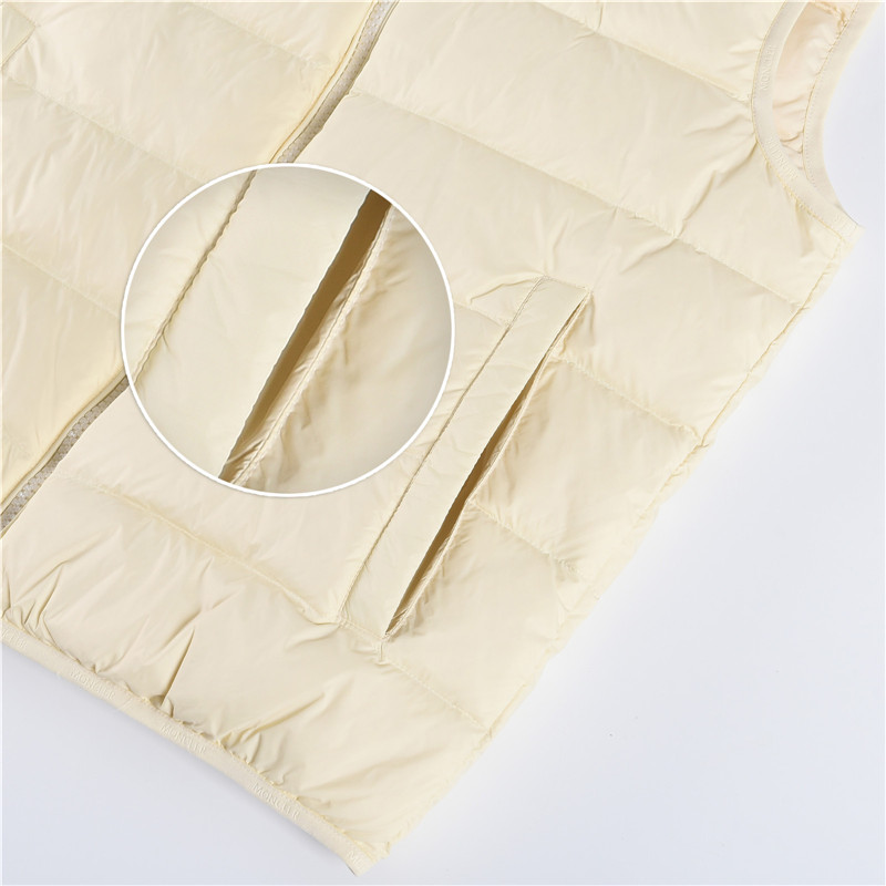 Moncler / Mongkelai 25SS Vendavel Autumn/Winter New Arrival – Windproof Luxury Casual Stand-Collar Down Vest, Unisex, White