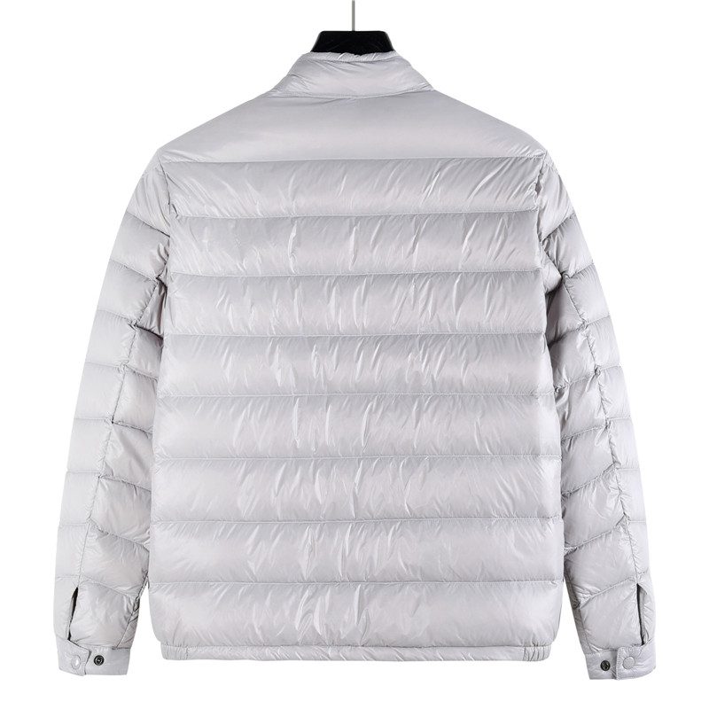 Moncler / Mongkelai 2025 Acorus Classic Lightweight Stand-Collar Casual Men’s Down Jacket –Light Grey