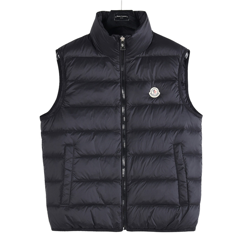 Moncler / Mongkelai 25SS Vendavel Autumn/Winter New Arrival – Windproof Luxury Casual Stand-Collar Down Vest, Unisex, Black